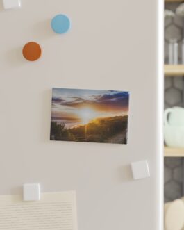 The Serene Sunset at Point Lonsdale Beach, a Joyful Masterpiece – Button Magnet, Rectangle (1 & 10 pcs)