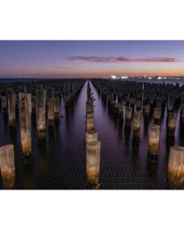 Golden Hour at Princess Pier: Port Melbourne Sunset – Jigsaw Puzzle (30, 110, 252, 500,1000-Piece)